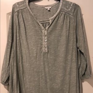 Lucky Brand 3/4 Sleeve Top